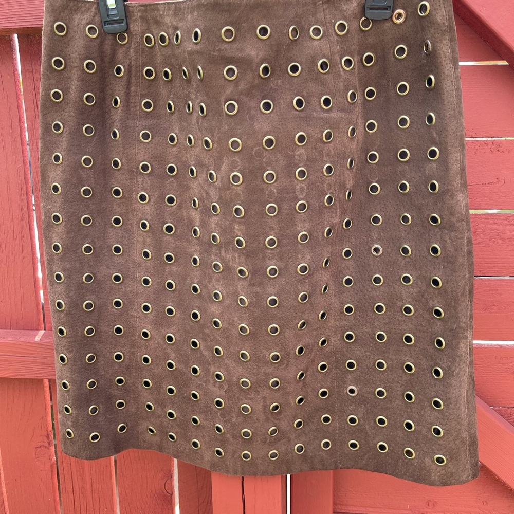 Suede skirt